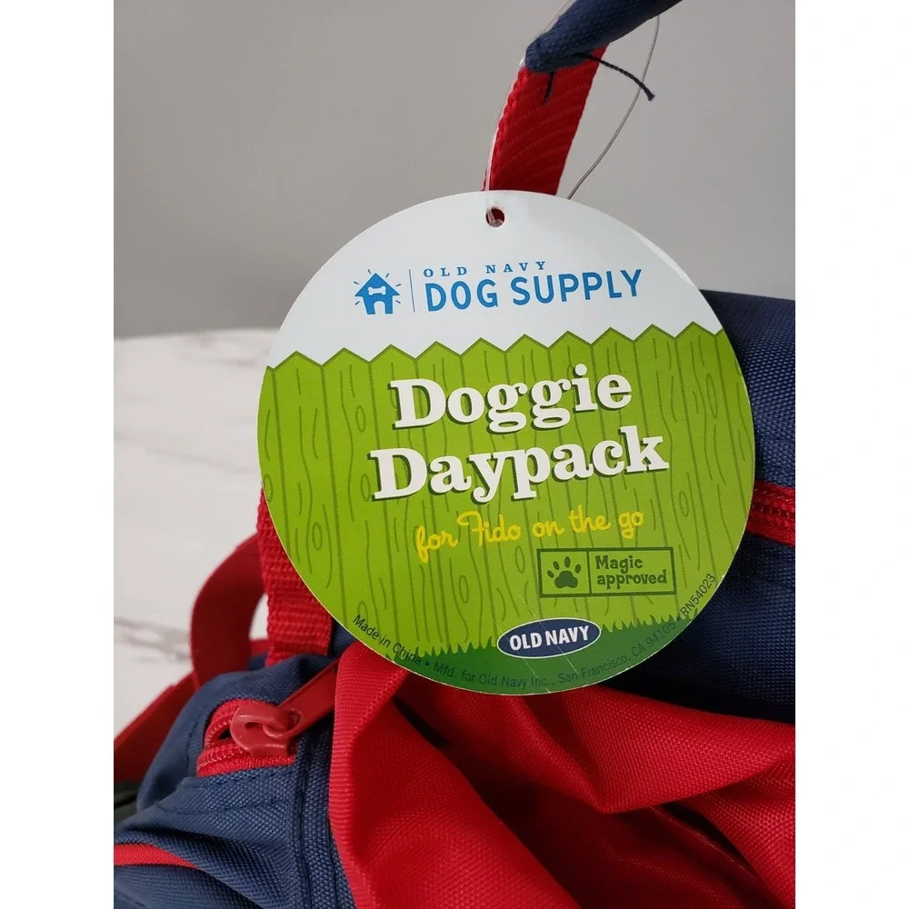 NWT Old Navy Doggie Daypack Travel Hiking Dog Backpack‎ Harness Saddle Bags y2k